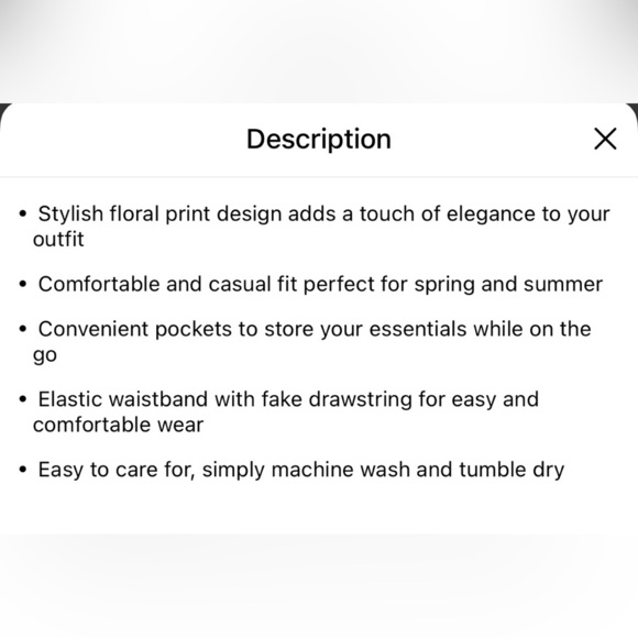 Floral Print Fake Drawstring Shorts- 8/10 - Picture 4 of 8